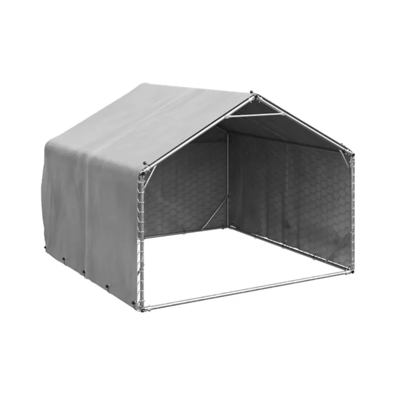 vidaXL Outdoor Dog Kennel Galvanised Steel