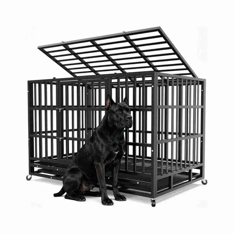 Lockable Wheels Dog Kennel Outdoor
