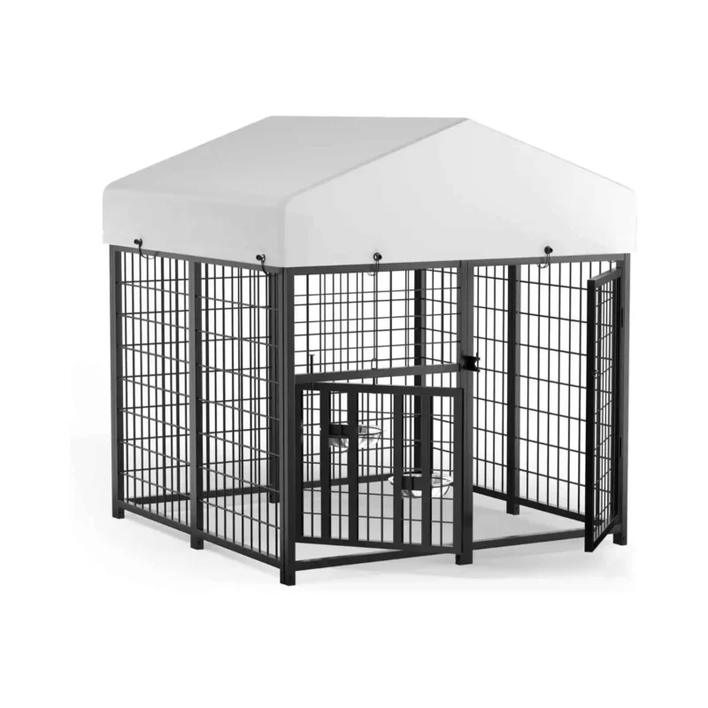 Outdoor Dog Kennel with Two Doors
